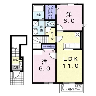 ベル・ヴィオラKⅠ【2階】の間取り
