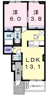 ベル・クリスティA【1階】の間取り