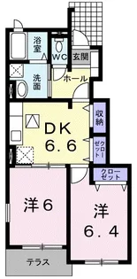 カーサ・フェリーチェ【1階】の間取り