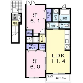 アルカンシエル【2階】の間取り