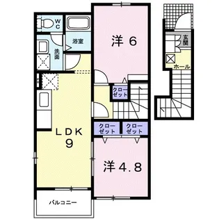 COCKIE【2階】の間取り