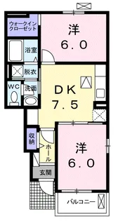 シティ クレメント【1階】の間取り