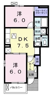 シティ クレメント【1階】の間取り