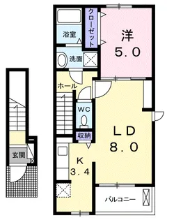プランドール・ソフィア・山﨑【2階】の間取り
