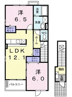 フィオーレⅡ C【2階】の間取り