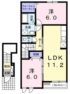 プラシード カーサ Ⅲ【2階】の間取り