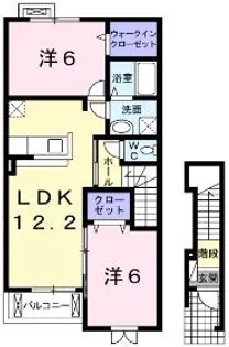 プラシード カーサ Ⅱ【2階】の間取り