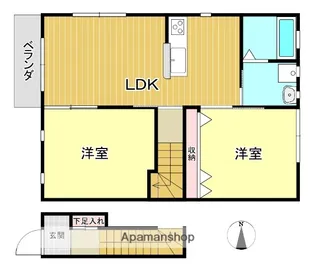 MOMOハウスⅣ【2階】の間取り