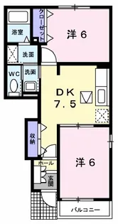 エルミタージュ A【1階】の間取り