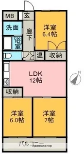 JOYぶりっじ上神拝【3階】の間取り