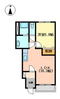 クレストール横黒【105号室】の間取り