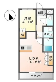 コンチェルト・ノビオス 1番館【103号室】の間取り