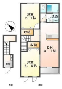 サンリバー【205号室】の間取り