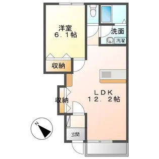 サンリバー【102号室】の間取り