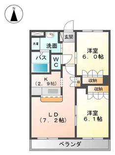 ヴァンベールⅠ【203号室】の間取り