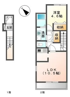 プランドール・三津屋【206号室】の間取り