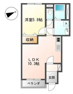 ミルキーハウス【1階】の間取り