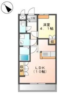 1LDKの間取り画像