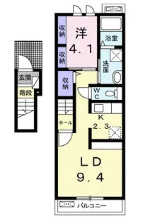 ラブリー B【2階】の間取り