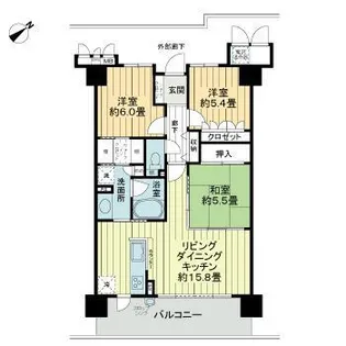 サーパス御殿前通り参番館【3階】の間取り