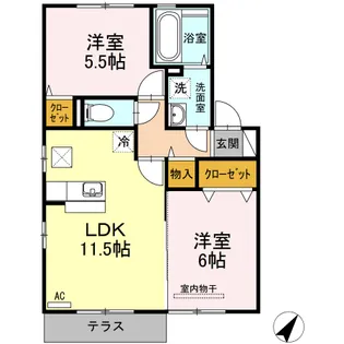 コンフォール A棟【1階】の間取り