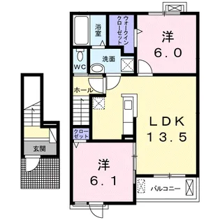 ヒトヤスミB【2階】の間取り