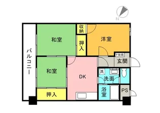 ロイヤルハイツMITSUYA【7階】の間取り