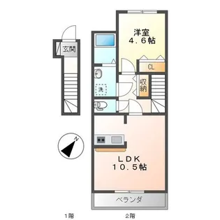 グレイシアス【206号室】の間取り