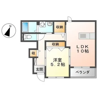 グランディール【106号室】の間取り