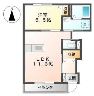 アリエス【1階】の間取り