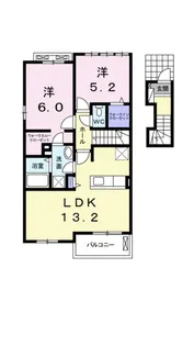 エスペランサ樋之口 A【2階】の間取り