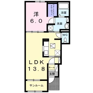 プラシード カーサ ノーヴェ【1階】の間取り