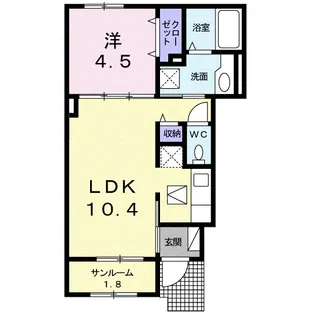 グラン・ジュテ【1階】の間取り