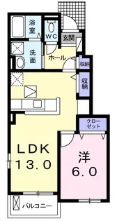 プロスパー キョウエイ Ⅱ【1階】の間取り