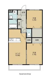 サニーレジデンス大町【2階】の間取り