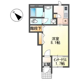 ヴォラーレ【107号室】の間取り