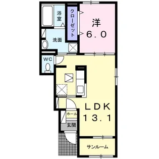 ヴィラ・シャルマン【1階】の間取り