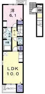 エスポワール メゾンA【2階】の間取り