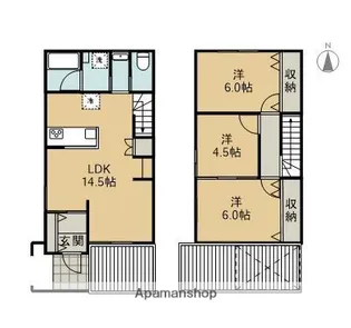 フォンターナA【1階】の間取り