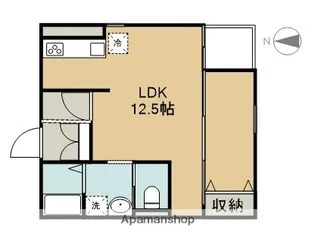 フォンターナB【1階】の間取り