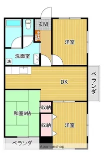 第1コスモハイツ【3階】の間取り