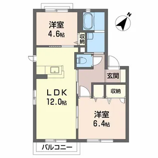 シャーメゾン南川 A棟【2階】の間取り