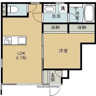 ベルグレイヴィア西条神拝【1階】の間取り