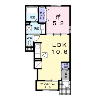 クルールB【1階】の間取り