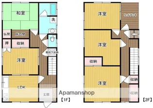愛媛県西条市壬生川【一戸建】の間取り