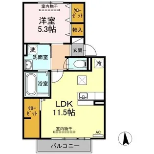 ソレイユ D棟【1階】の間取り