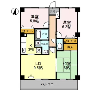 フィネス御殿前通り【2階】の間取り