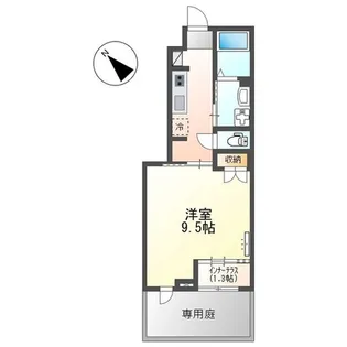 カナン喜多川【1階】の間取り