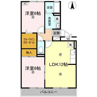 セゾン・ヴェールⅡ【2階】の間取り