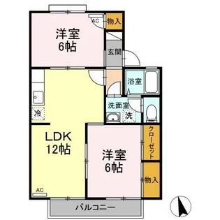 樋之口アヴェニュー【2階】の間取り